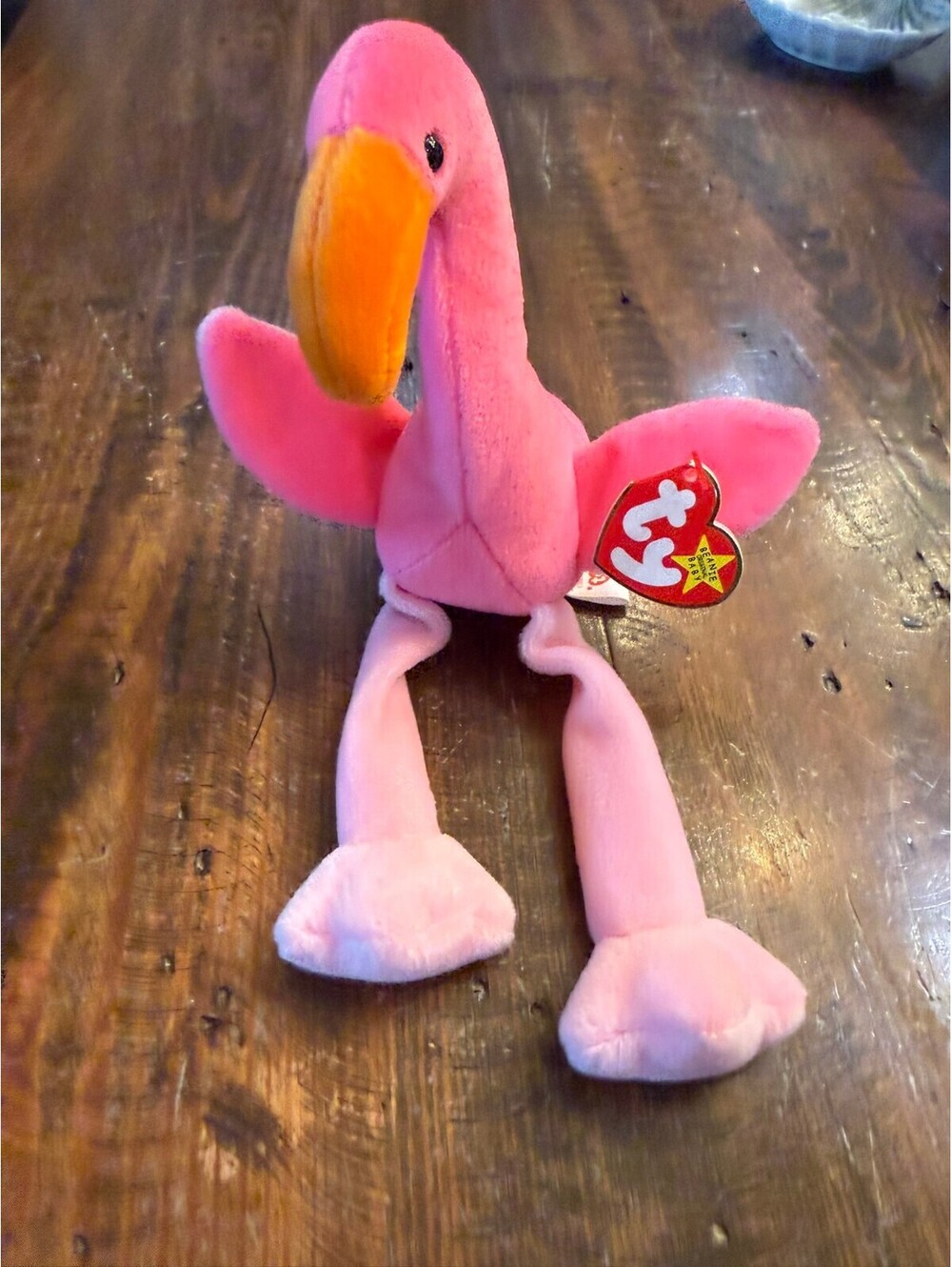 Ty Beanie Baby Pinky the Flamingo Plush Toy
